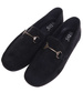 Wsuwane czarne półbuty mokasyny /G13-1 18079 T383/