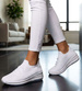 Białe wsuwane buty sportowe /H2 17270 W101/
