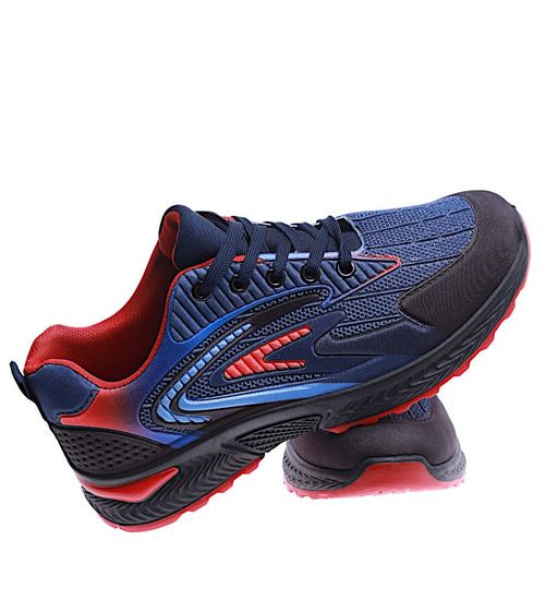 Granatowe męskie buty sportowe /A9-1 14670 T346/