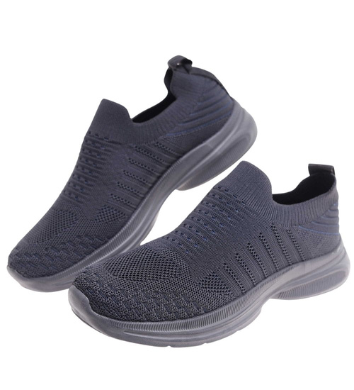 Wsuwane szare sneakersy dla chłopca /F3-2 18022 T283/