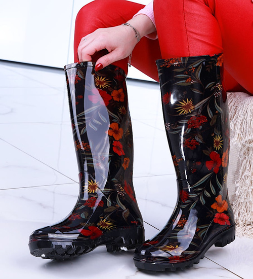 Kalosze gumiaki damskie w kolorach jesieni /G7-1 14707 T399/