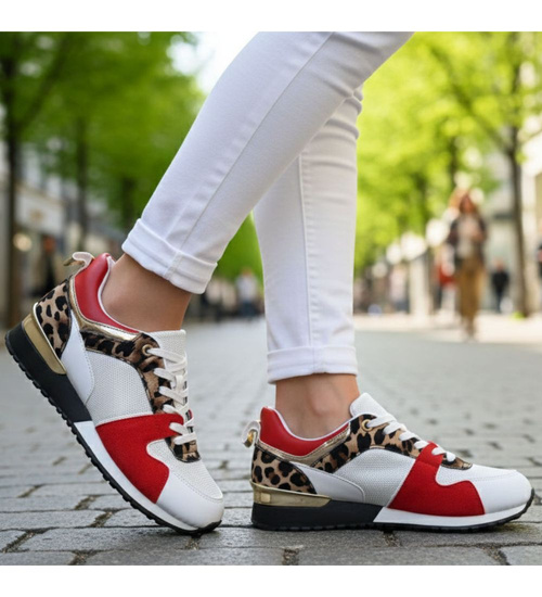 Sznurowane buty sportowe damskie ost515