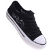 Koronkowe czarne trampki damskie na platformie /E9-2 17466 H2 G230/