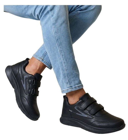 Sportowe buty męskie na rzepy /E7-1 16940 T381/