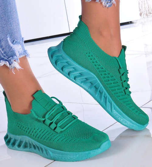 Wsuwane zielone buty sportowe /E2-3 11875 T391/ Wsuwane zielone buty sportowe /E2-3 11875 T391/