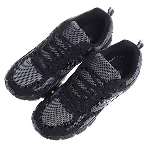 Sznurowane czarne buty sportowe chłopięce /F2-3 18025 T288/