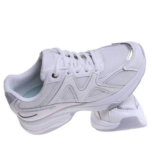 Białe damskie buty sportowe /A8-3 18120 T208/