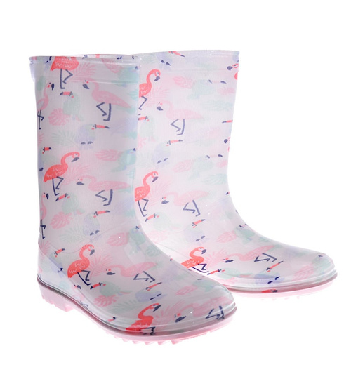 Dziewczęce kalosze z flamingami /g4-1 10409 S394/