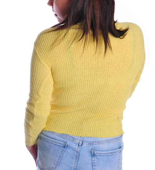 Żółty golf damski /G8-1 UB313 T076/