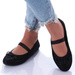 Wiosenne czarne baleriny z gumką /C6-2 17364 G182/