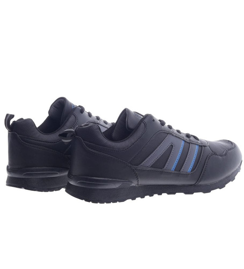 Sznurowane czarne buty sportowe /G9-1 13139 T489/