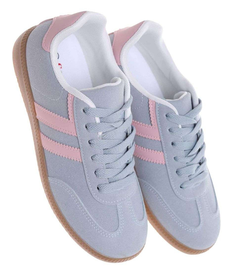 Pastelowe błękitne sneakersy damskie /E3-3 18712 T447/