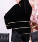 Czarny damski sweter nietoperz w paski /H UB582 T582/