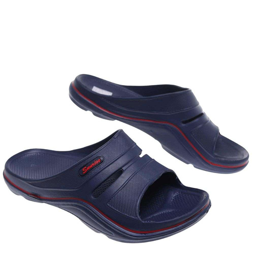 Plażowe klapki męskie granatowe wodoodporne /A1-1 18694 T193/