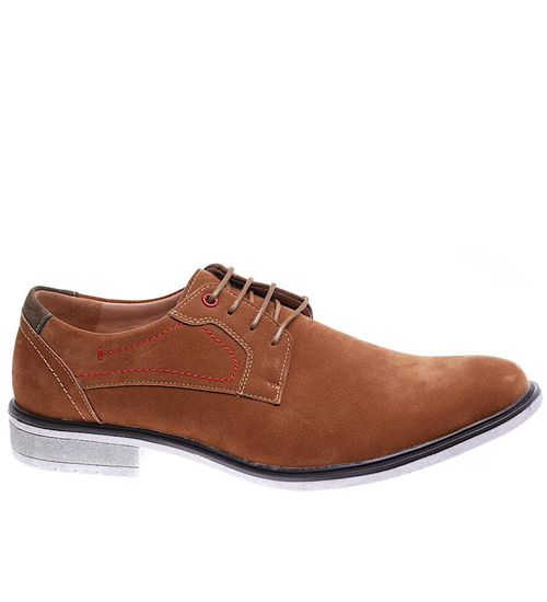 Brązowe półbuty pantofle męskie /D5-1 15742 T382/