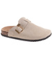 Beżowe kryte klapki damskie profilowane /F4-3 17936 W112/