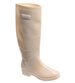 Beżowe kalosze damskie z wysoką cholewką /G5-1 18193 T4/