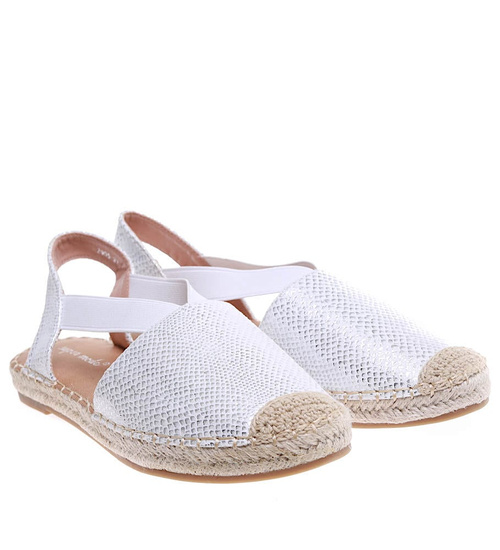 Błyszczące wsuwane espadryle damskie /G1-2 16222 G122/