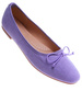 Zamszowe fioletowe baleriny damskie z kokardą /F7-2 17542 G130/