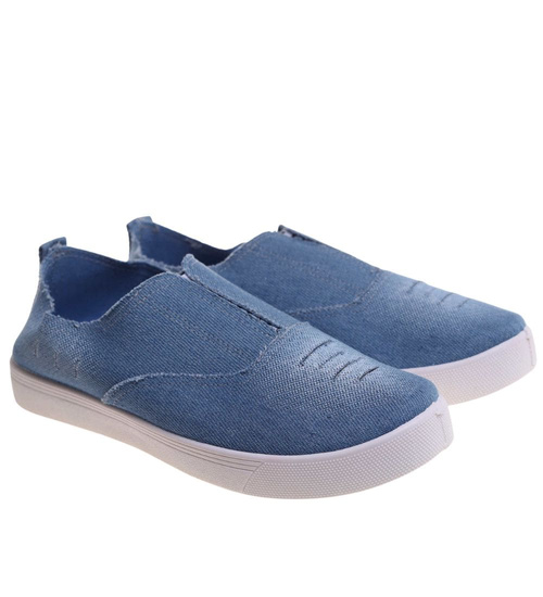 Wsuwane niebieskie tenisowki slip on /F4-3 13465 S079/