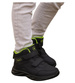 Ocieplane półbuty na rzepy Czarno zielone /E5-2 18363 T285/