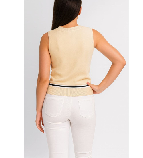 Beżowa koszulka bezrękawnik /H2 K13 ub970 S0/