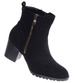 Czarne eleganckie botki na obcasie /i4-2 18397 W482/