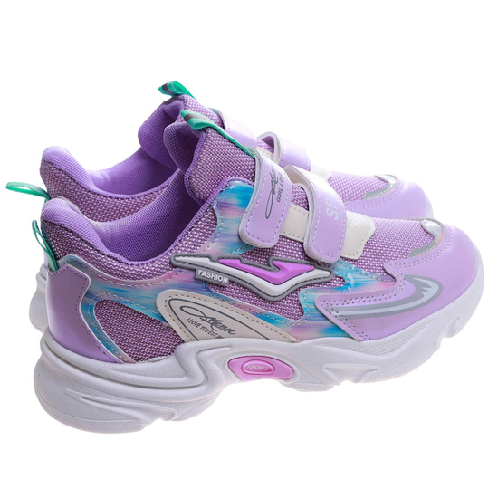 Fioletowe dziewczęce buty sportowe /D2-2 17426 T203/