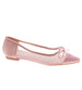 Koronkowe balerinki z kokardką Różowe /G13-2 8369 S099/ 