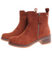 Karmelowe botki damskie na niskim obcasie /F1-3 18412 W456/
