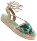 Sandały espadryle na platformie Zielone /A1-3 8115 S204/