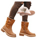 Zimowe botki saszki z ociepleniem Brązowe /G9-3 18540 G388/