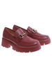 Bordowe loafersy damskie /D9-3 16849 G282/