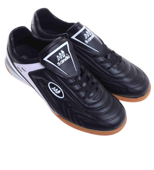 Czarno białe sznurowane trampki halówki męskie /A2-3 18137 T482/