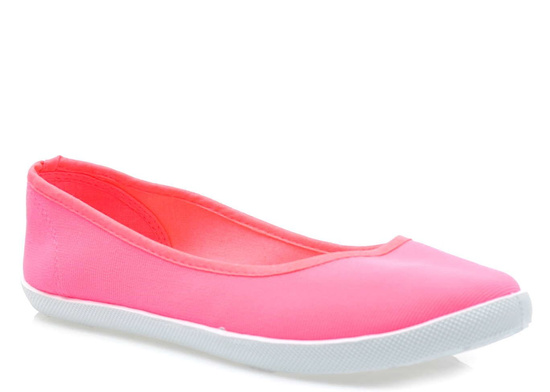 Lekkie tenisówki damskie jak balerinki RÓŻOWE /G12-2 1853 S028/