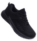 Sznurowane męskie czarne buty sportowe sneakersy /B6-1 14634 S296/