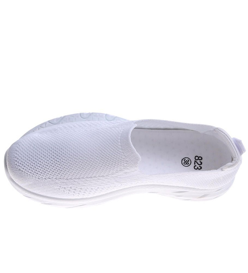 Wsuwane białe buty sportowe damskie /H2 17266 W101/