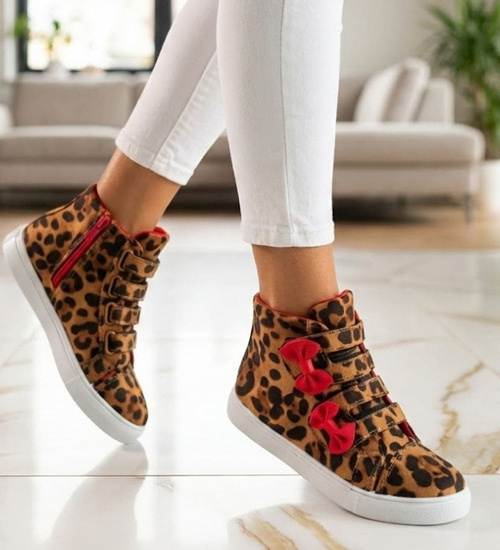 Dziewczęce trampki w panterkę /G7-2 3875 S2/