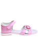Różowe sandały dziewczęce z kwiatkiem /C3-2 16014 T186/