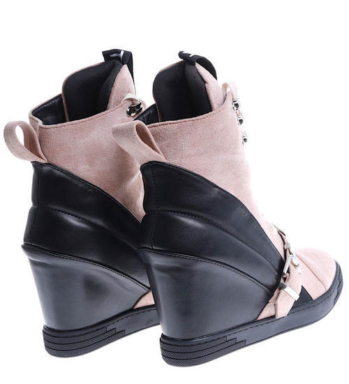 Trampki snekaersy na koturnie /G8-3 14985 T830/