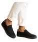 Czarne męskie trampki slip on z tkaniny /f3-3 16514 T287/