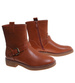 Karmelowe botki damskie z klamerkami /i5-3 h2 18398 W288/