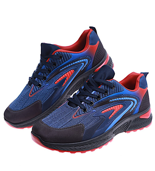 Granatowe męskie buty sportowe /A9-1 14670 T346/