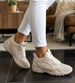 Beżowe buty sportowe sneakersy /C6-3 18822 W298/