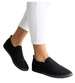 Wsuwane czarne tenisówki slip on /A5-2 18676 T242/