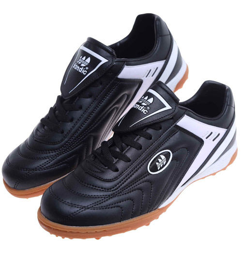 Czarno białe sznurowane trampki halówki męskie /A2-3 18137 T482/