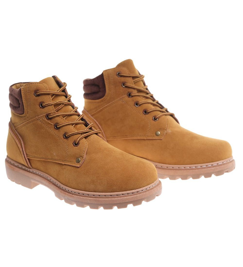 Sznurowane trapery męskie Camel /F6-3 18354 TT386/