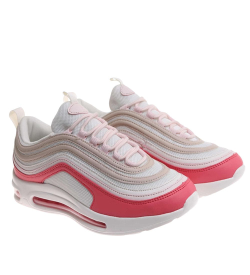 Buty sportowe białe sznurowane sneakersy /A1-3 17954 W388/