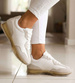 Biało szare damskie sneakersy buty sportowe /D7-2 18849 T155/