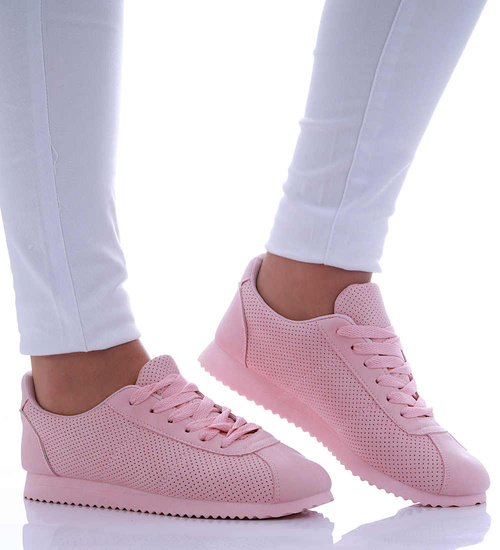 Różowe damskie buty sportowe /G7-2 17411 T102 +H2/